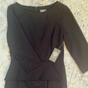 NWT Vince Camuto Black Dress w/ Slit - Sz 6P - Petite